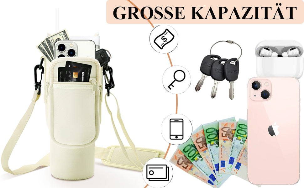 Slok Water Bottle Carrier Bag, Compatible With 40oz Tumbler With Handle