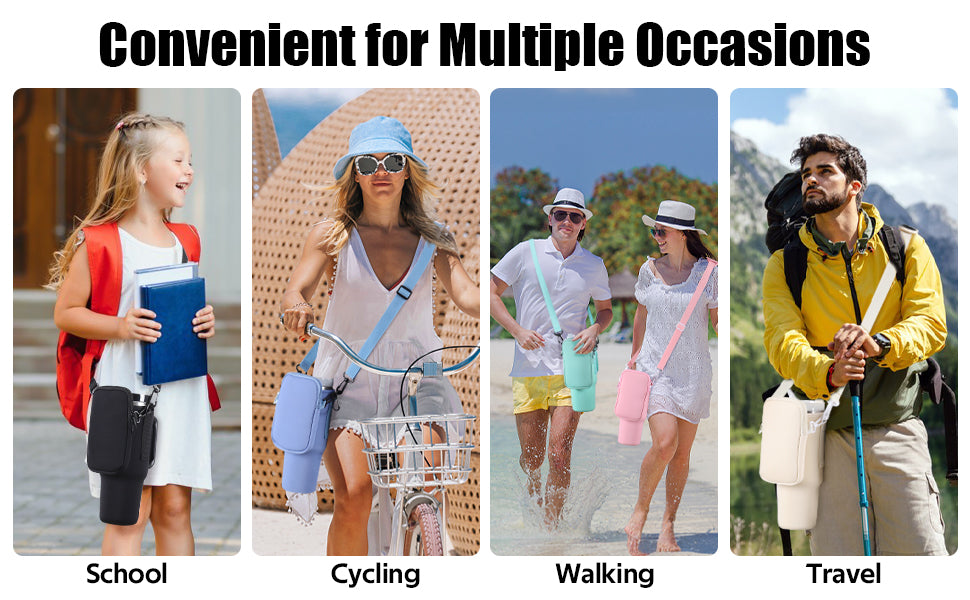 Slok Water Bottle Carrier Bag, Compatible With 40oz Tumbler With Handle