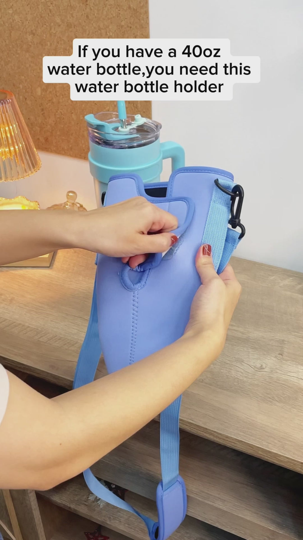 Slok Water Bottle Carrier Bag, Compatible With 40oz Tumbler With Handle