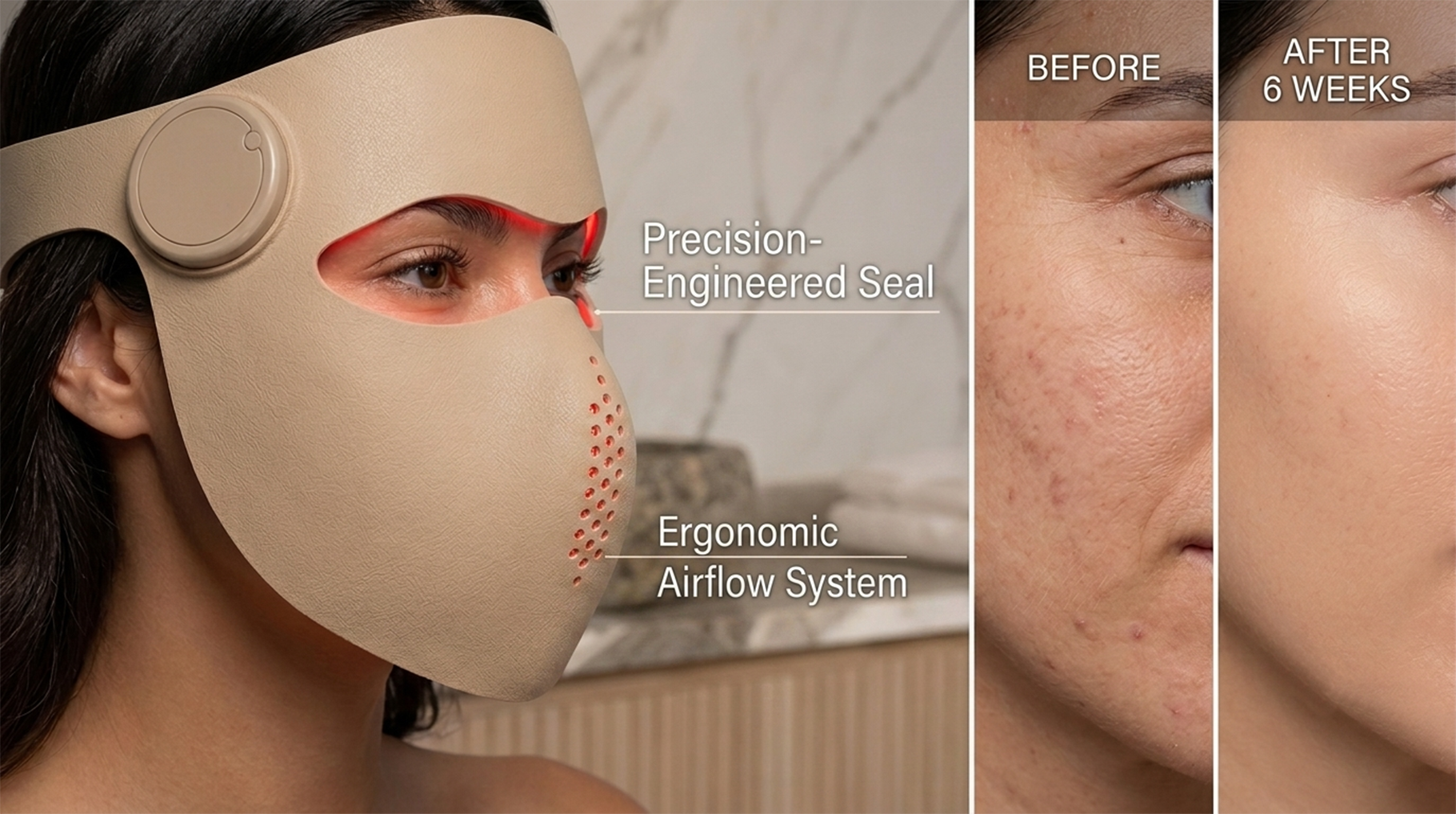 ⁠best cordless 4D red light therapy mask for at-home facial recovery⁠